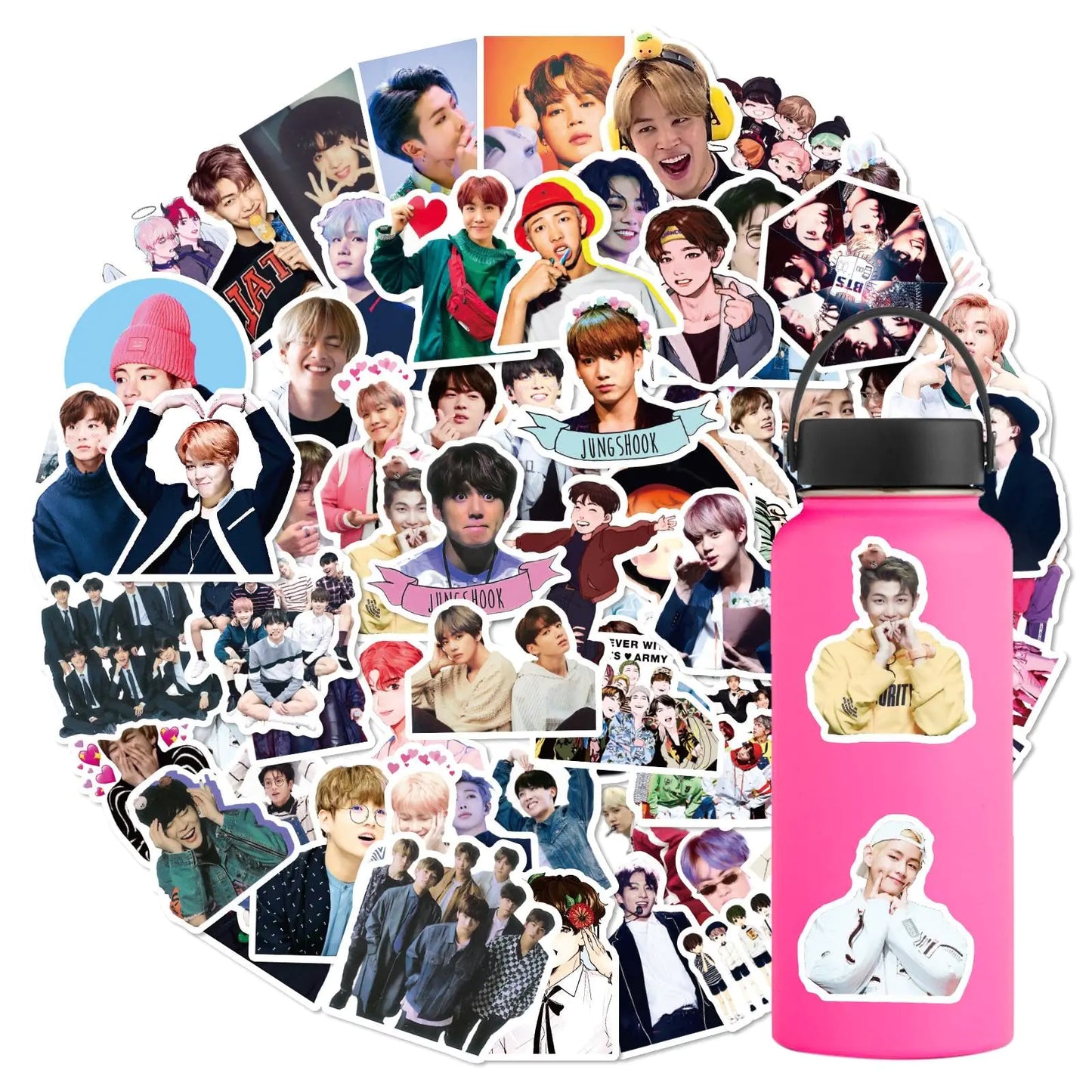100pcs BTS Stickers Vinyl Waterproof