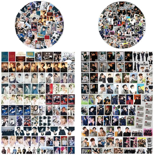 190PCS ATEEZ Stickers Cartoon Laptop Sticker Great for Skateboard Car Bicycle Door Snowboard Waterproof Schoolbags(Black)