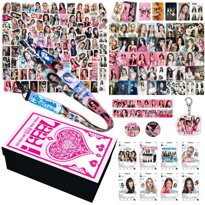 KPOPBP (G) I-DLE Gift Box Set Kpop Merch Photocards Album I Feel Lomo Cards Lanyard Keychain and Sticker